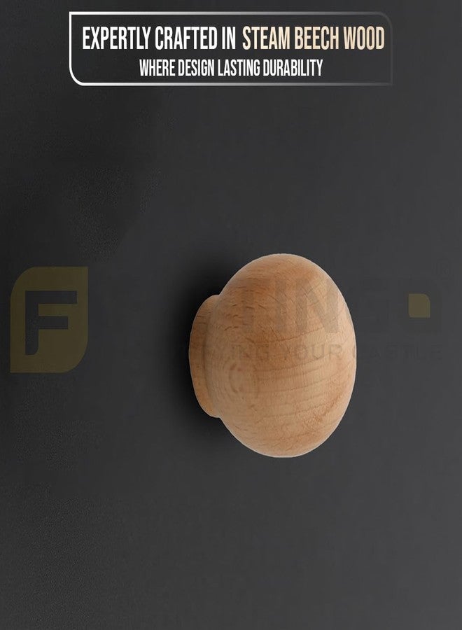 Fittingo Steam Beech Wood Drawer Knob/Cabinet Door Handle/Door Knobs/Knob for Drawers/Wardrobe Handle (1.5 Inch) Pack of 6 - Image 5